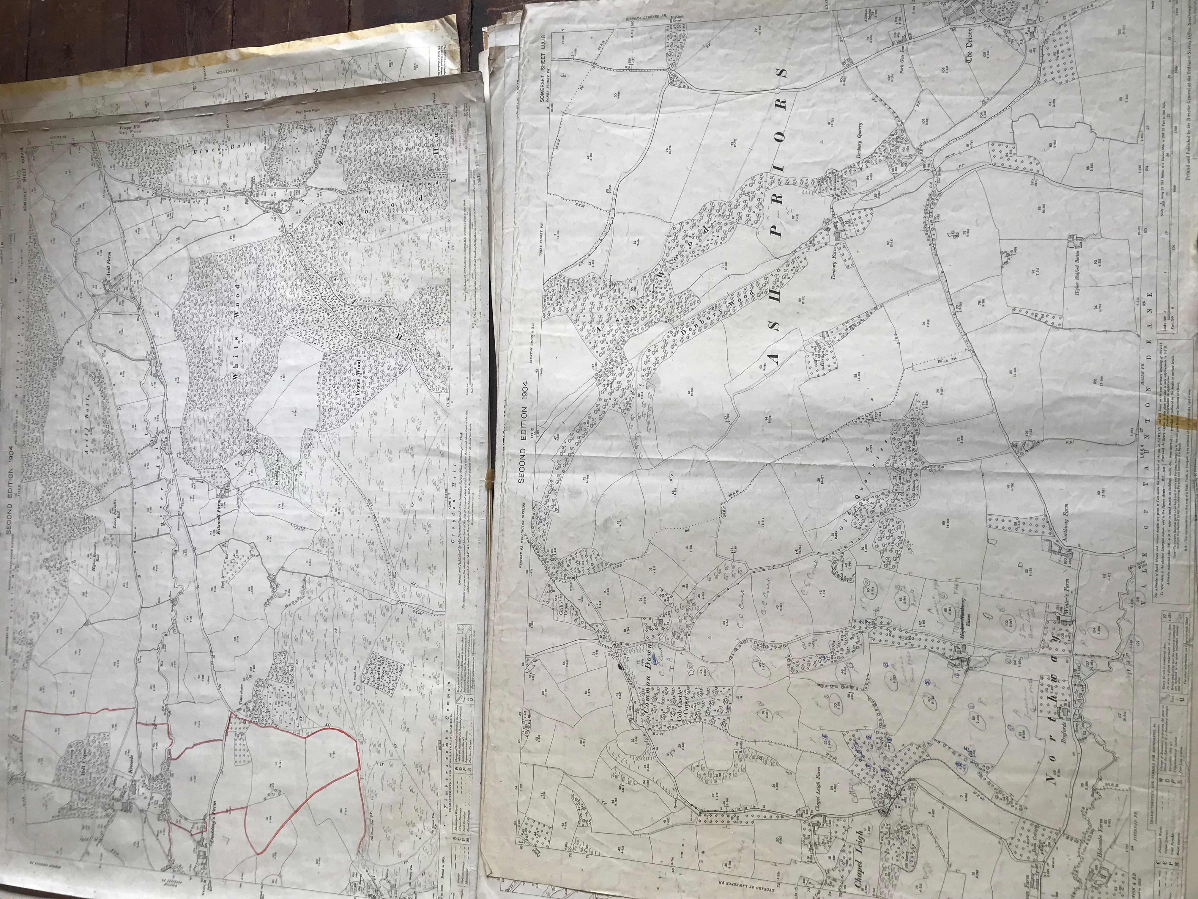 THIRTY 1:2500 ORDNANCE SURVEY MAPS featuring Bishops Lydeard, West Lucombe, Old Cleeve, Appledore, - Image 3 of 12