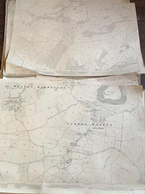 THIRTY 1:2500 ORDNANCE SURVEY MAPS featuring Sutton Montis, Weston Rampflyde, Chard, East - Image 2 of 16