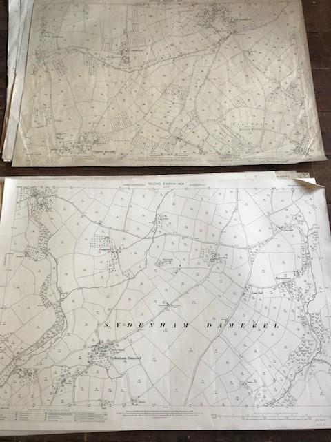THIRTY 1:2500 ORDNANCE SURVEY MAPS featuring East Chinook. Dunkerswell, Broad Hembury, Frome, - Image 6 of 16