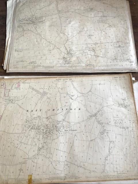 THIRTY 1:2500 ORDNANCE SURVEY MAPS featuring East Chinook. Dunkerswell, Broad Hembury, Frome, - Image 8 of 16