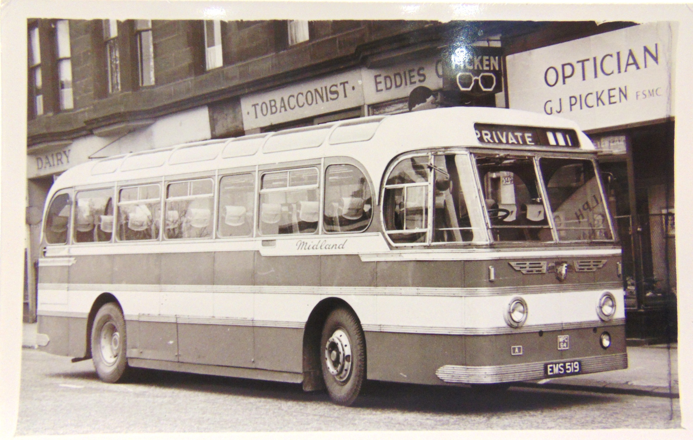 PHOTOGRAPHS - BUSES Approximately 280 black and white postcard-size photographs of Scottish buses,
