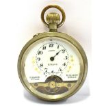 A JOVIS EIGHT DAY WHITE METAL POCKET WATCH The dial marked 8 DIAS, 90mm case size. Condition