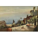 ATTRIBUTED HARRY FRIER Rose Cottage, Clovelly Watercolour 24cm x 35cm Condition Report : no