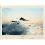 MILITARIA - ROBERT TAYLOR (BRITISH, B.1946) 'Flight of Eagles', General Adolf Galland leads the JG26