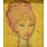 20TH CENTURY SCHOOL Portrait of a lady Oil on board 35cm x 40cm Condition Report : no real condition