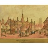 PAUL BRADDON (BRITISH 1864-1938) 'Glastonbury' Pencil and watercolour Signed lower left 26cm x