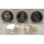 COINS - BRITISH VIRGIN ISLANDS four silver $10, all 2006 (reverses George V, Edward VIII, George VI,
