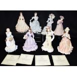 FOUR COALPORT FIGURES FROM THE 'LITTLE WOMEN' COLLECTION: 'Beth', numbered 489; 'Jo', numbered
