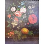 18TH CENTURY DUTCH SCHOOL Floral still life Oil on canvas 72cm x 56cm Condition Report : newly