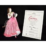 A LIMITED EDITION ROYAL DOULTON FIGURE HN 'CARMEN' numbered 4566/12,500, with certificate