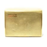 A 9CT GOLD CARD CASE BY SAMPSON MORDEN & CO The case with engine turned decoration and plain