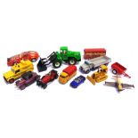 ASSORTED DIECAST MODELS comprising a Corgi [Avengers] John Steed's Bentley, red with a black