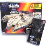 STAR WARS - A KENNER ELECTRONIC MILLENNIUM FALCON boxed; together with a Kenner Darth Vader Poseable