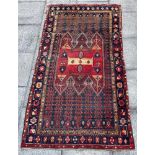 A RED GROUND RUG 136cm x 261cm Condition Report : colours are good, and not worn, but there are