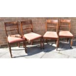 SET OF FOUR MAHOGANY DINING CHAIRS, 84cm high