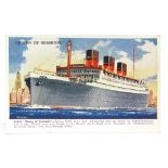 POSTCARDS - SHIPPING Approximately sixty-two mainly printed cards, standard (27) and oversize (