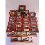 THIRTY MATCHBOX MODELS OF YESTERYEAR each mint or near mint and boxed, in mixed maroon and red