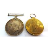 MILITARIA - A GREAT WAR PAIR OF MEDALS TO PRIVATE J. MUSE, YORKSHIRE REGIMENT comprising the British