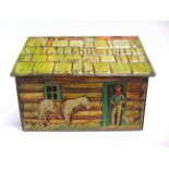 ADVERTISING - AN S. HENDERSON & SONS BISCUIT TIN, 'LOG CABIN', CIRCA 1911 by Hudson Scott & Sons,