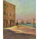 EMMIE STEWART WOOD (fl.1888-1910, d.1937) 'On the Giudecca, Venice' Oil on canvas Signed lower left,