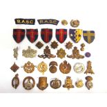 MILITARIA - ASSORTED comprising cap badges, including those of Dorsetshire Regiment; South Wales