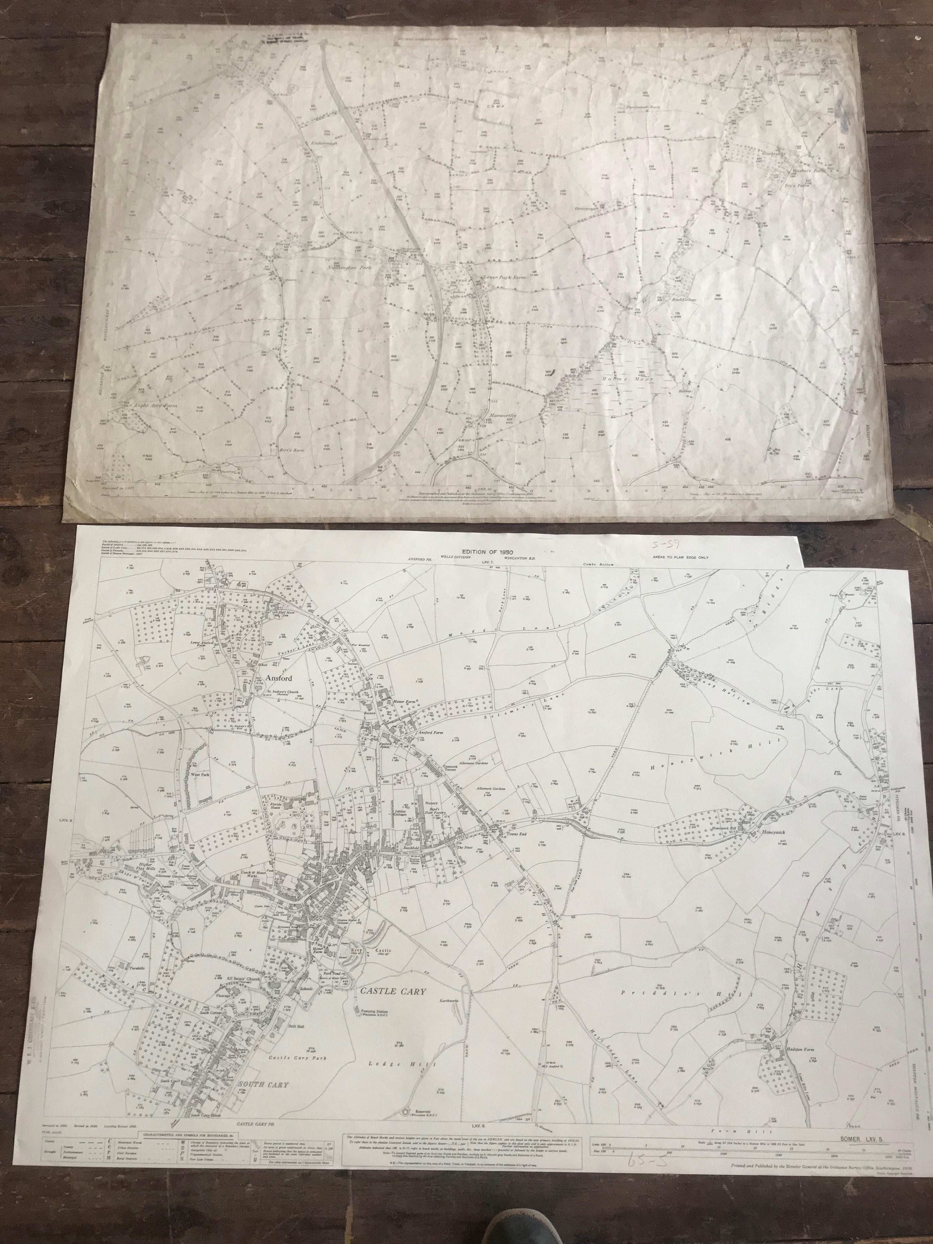 COLLECTION OF THIRTY 1:2500 ORDNANCE SURVEY MAPS covering Otterhampton; Woolston; Lower Vellow and - Image 9 of 9