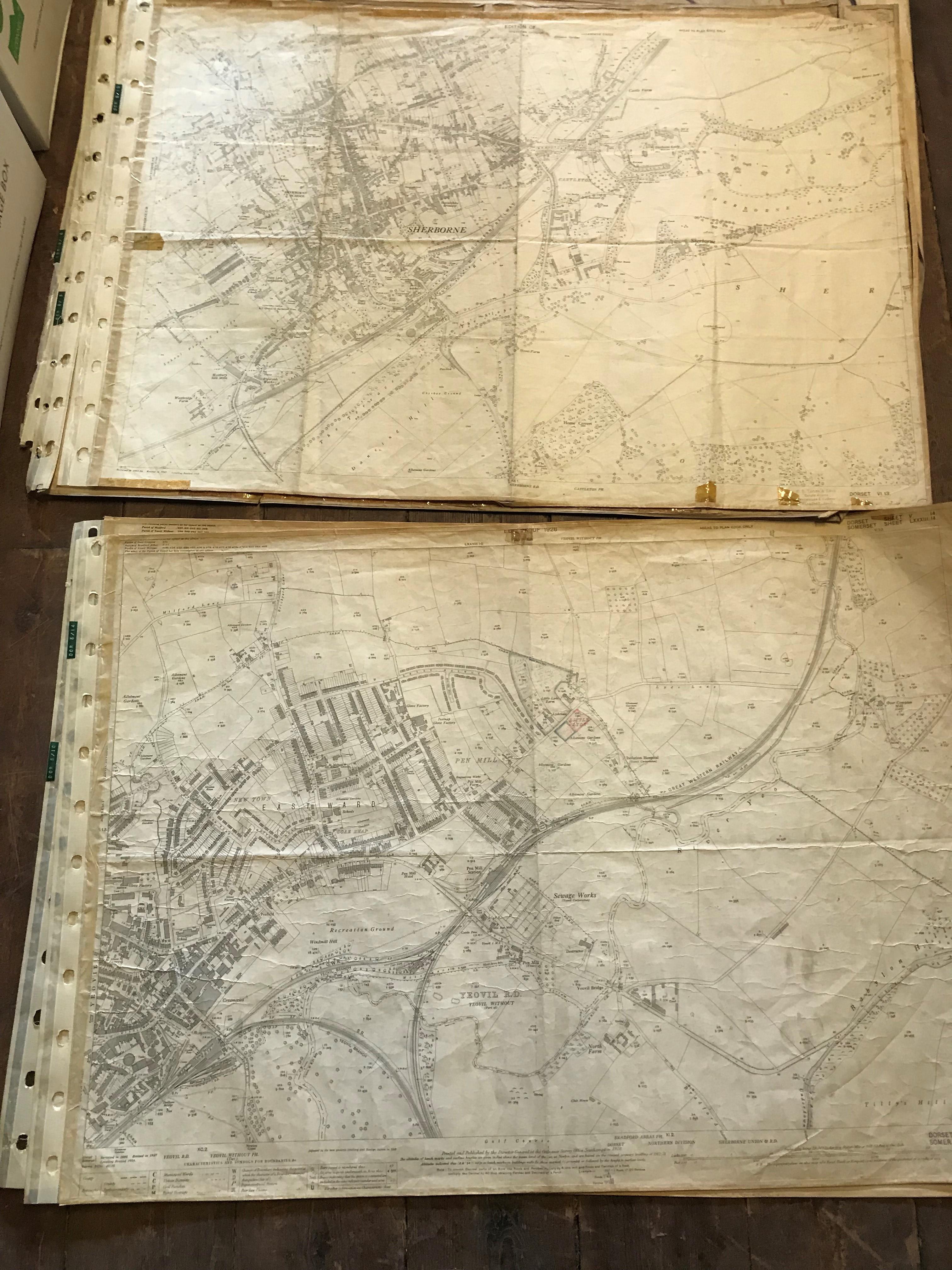 COLLECTION OF THIRTY 1:2500 ORDNANCE SURVEY MAPS covering East Orchard; Chard; Lillington & - Image 13 of 15