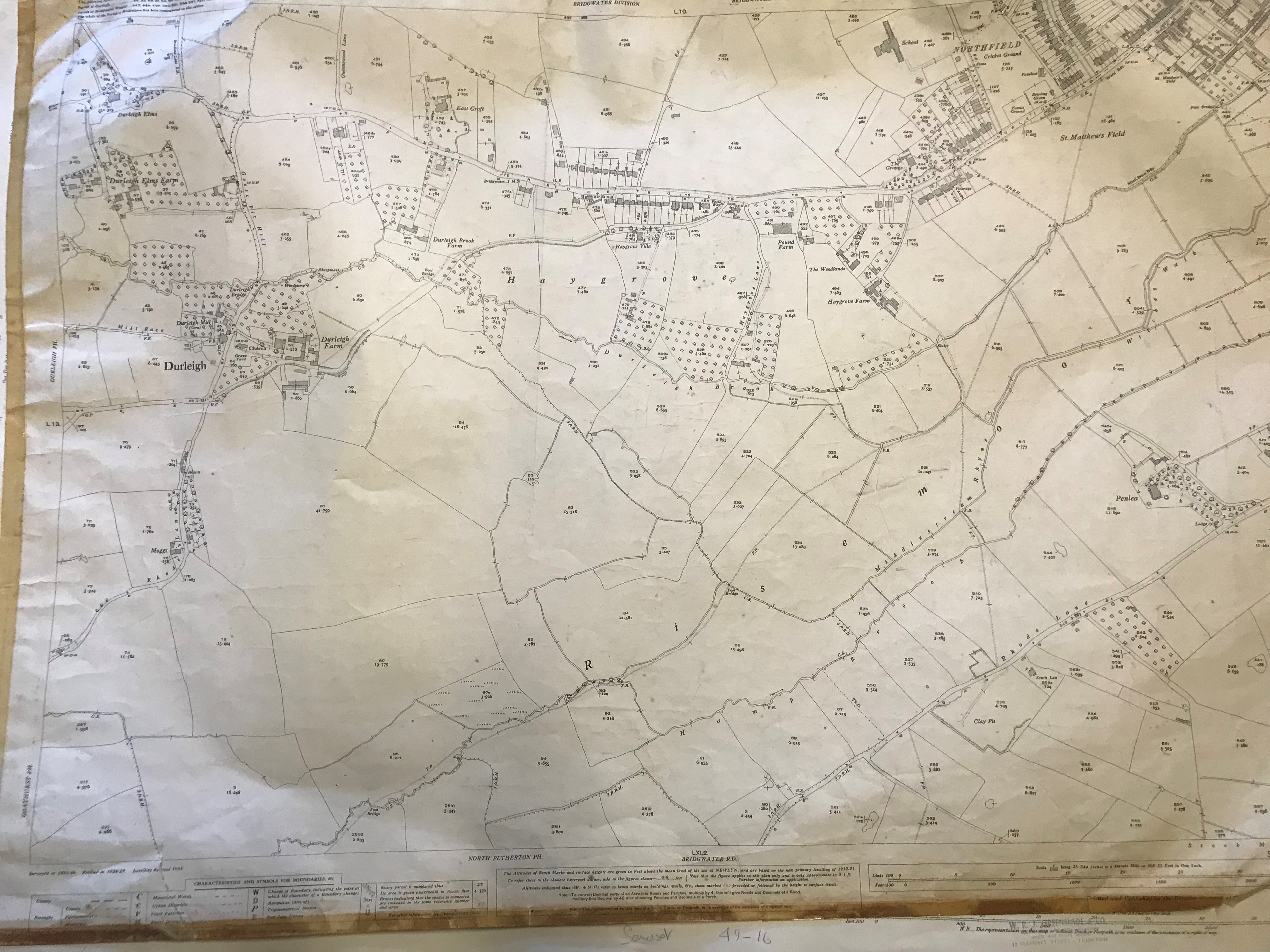 COLLECTION OF THIRTY 1:2500 ORDNANCE SURVEY MAPS covering Upper and Lower Westholme; Chewton Mendip;