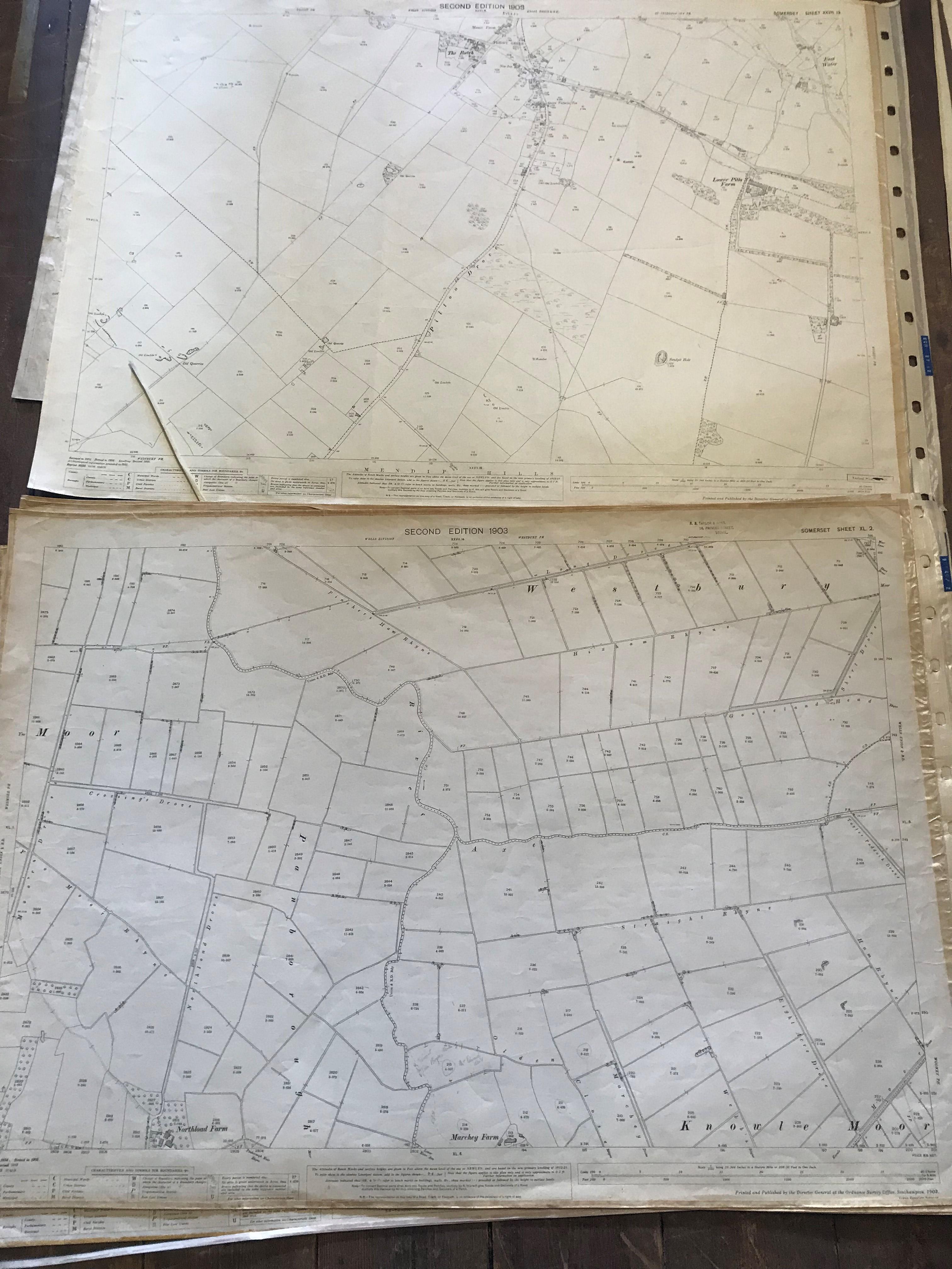 COLLECTION OF THIRTY 1:2500 ORDNANCE SURVEY MAPS covering Upper and Lower Westholme; Chewton Mendip; - Image 8 of 13