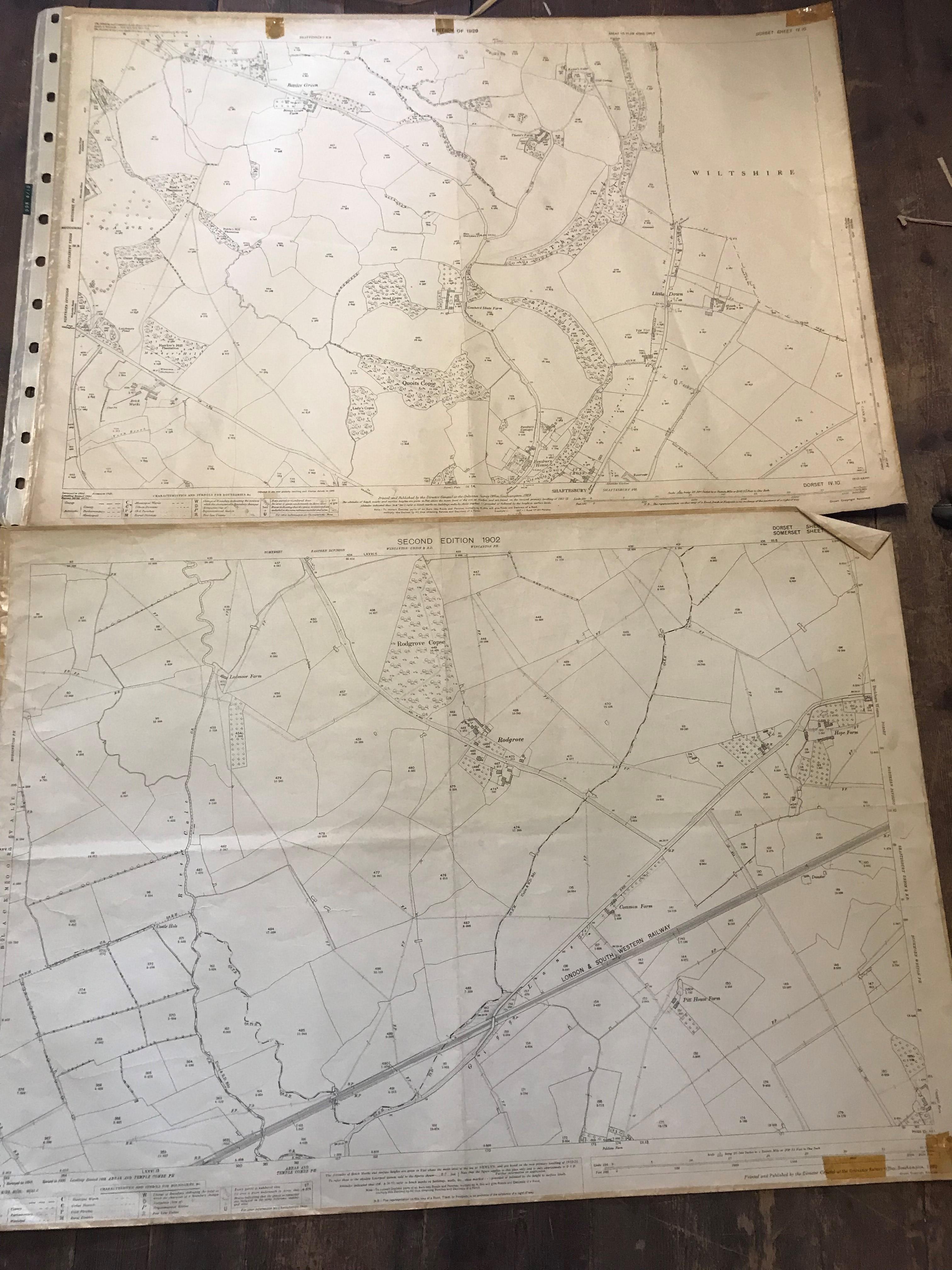 COLLECTION OF THIRTY 1:2500 ORDNANCE SURVEY MAPS covering Marnhull; Stoke St Mary & Haydon; - Image 16 of 16