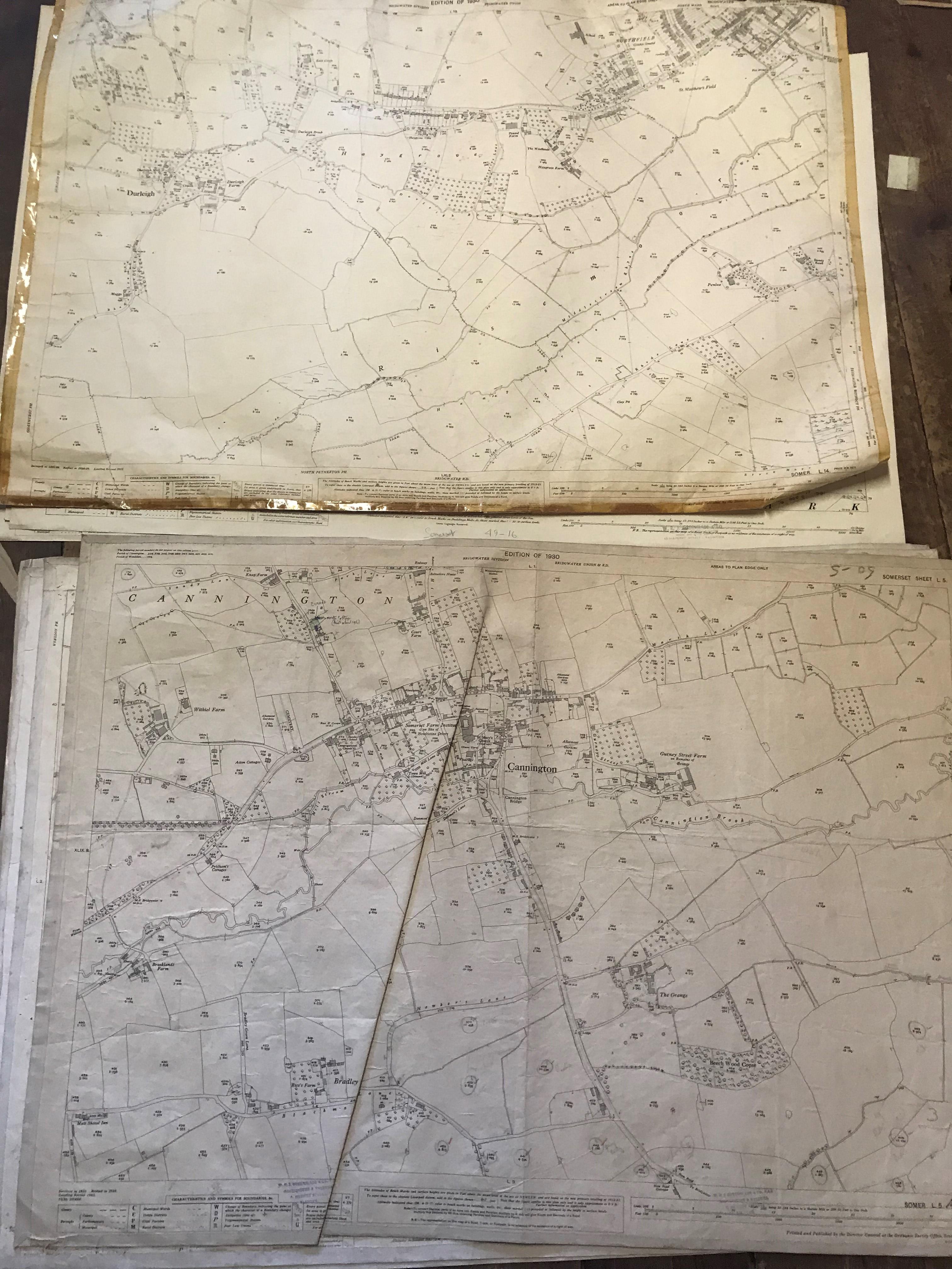 COLLECTION OF THIRTY 1:2500 ORDNANCE SURVEY MAPS covering Upper and Lower Westholme; Chewton Mendip; - Image 7 of 13