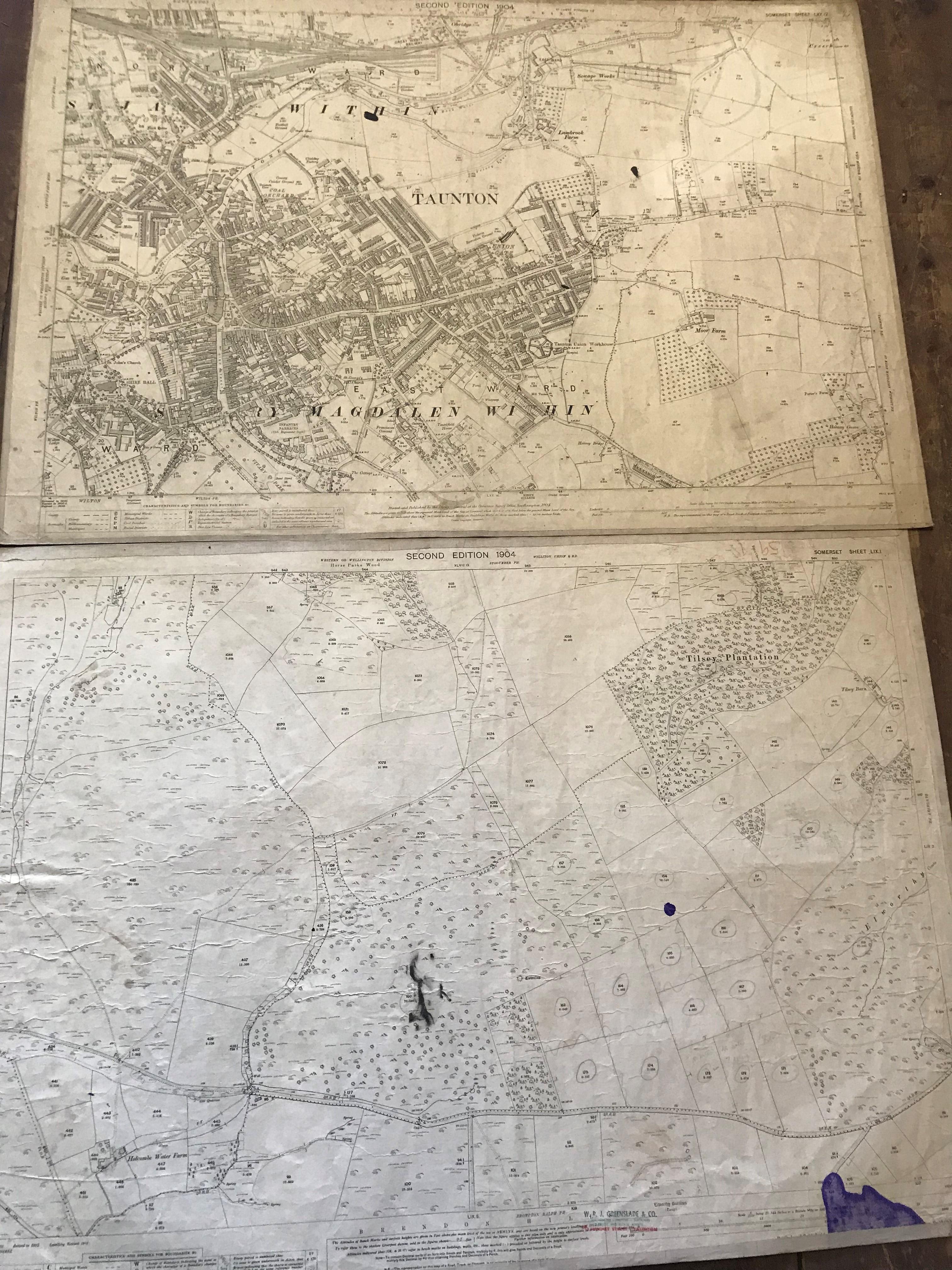 COLLECTION OF THIRTY 1:2500 ORDNANCE SURVEY MAPS covering Wincanton; Langport; North Barrow; - Image 10 of 15