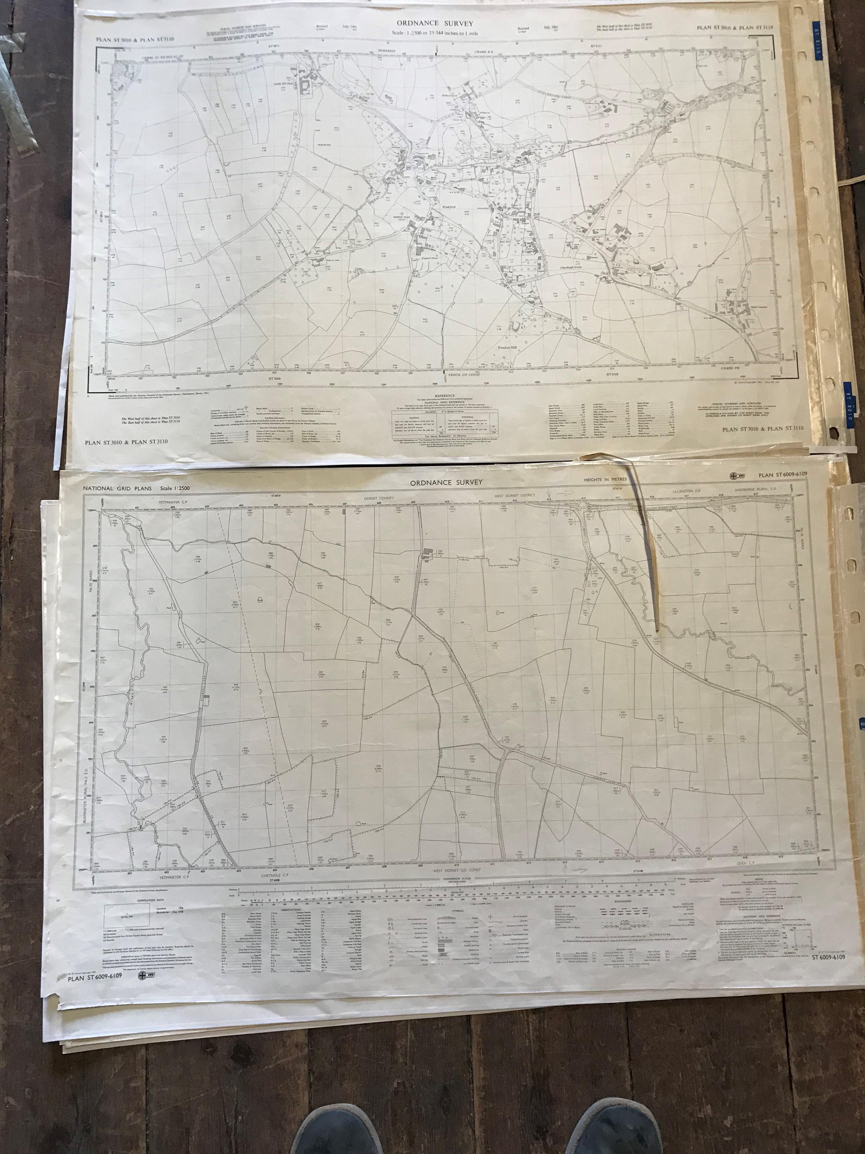 COLLECTION OF THIRTY 1:2500 ORDNANCE SURVEY MAPS covering Crewkerne; Lillington; Coker; - Image 8 of 16