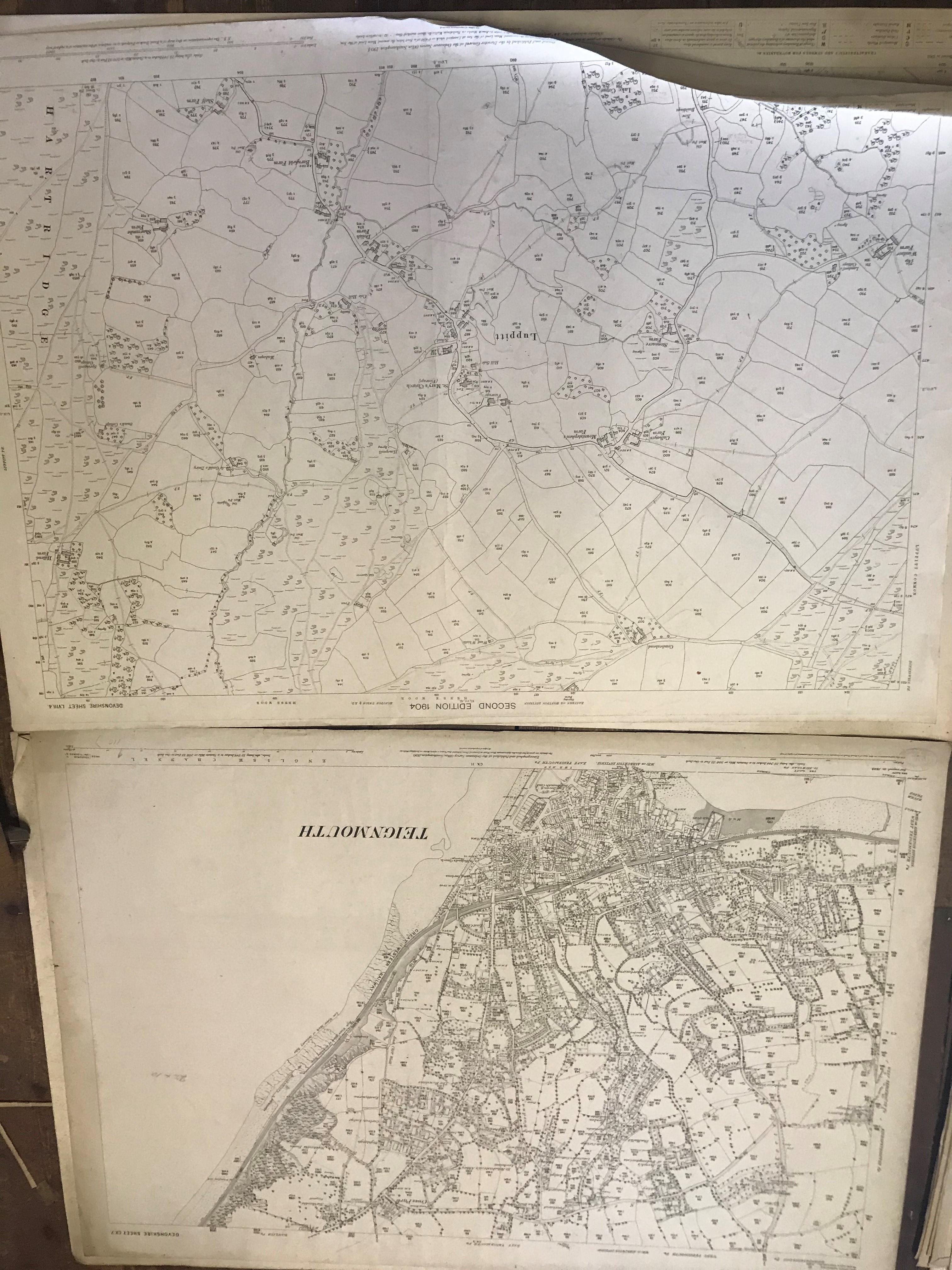 COLLECTION OF THIRTY 1:2500 ORDNANCE SURVEY MAPS covering Dunkerswell; Kennford; Luppitt; - Image 3 of 14