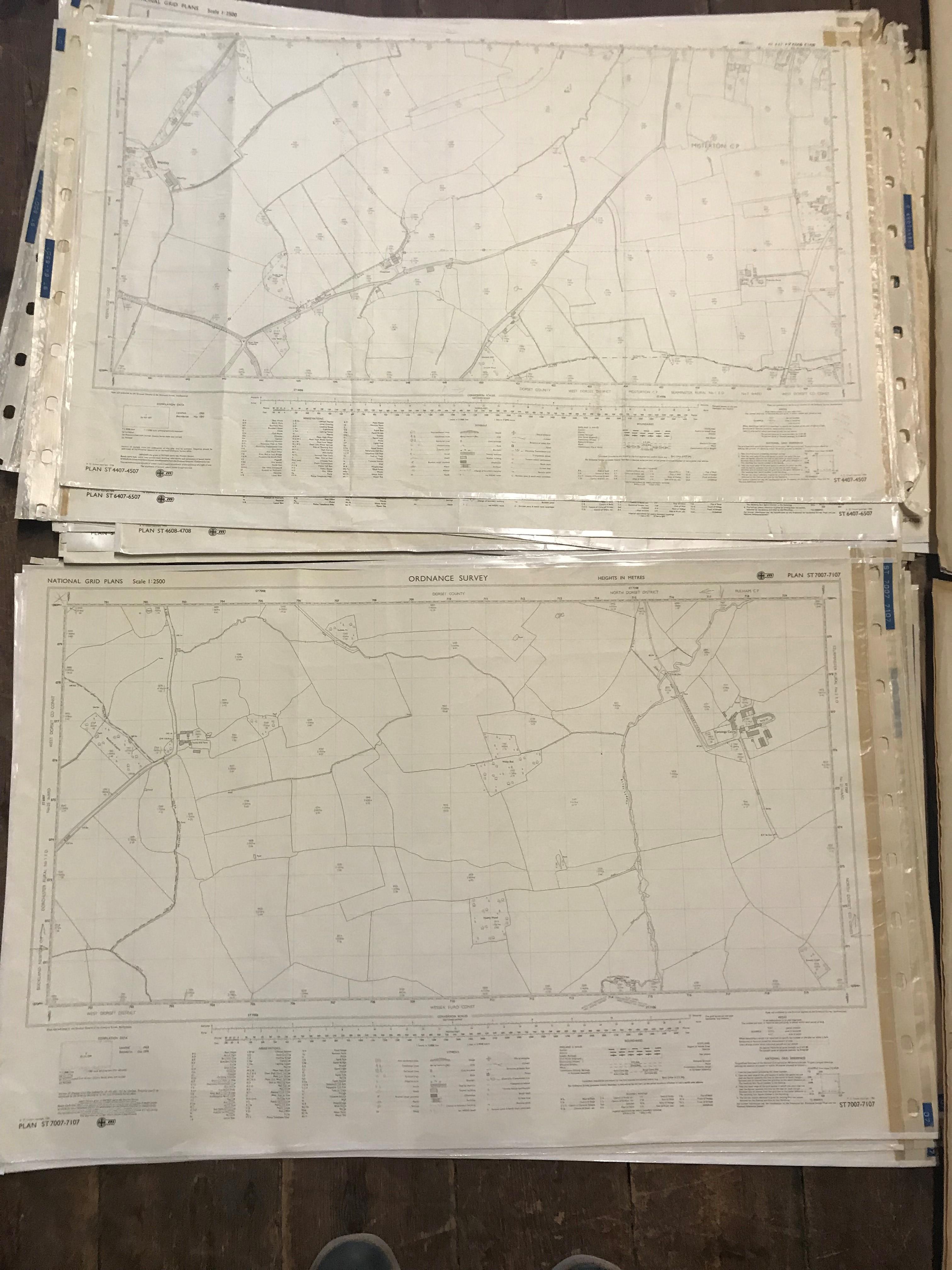 COLLECTION OF THIRTY 1:2500 ORDNANCE SURVEY MAPS covering West Quantoxhead; Watchet; Middlemarsh; - Image 7 of 17