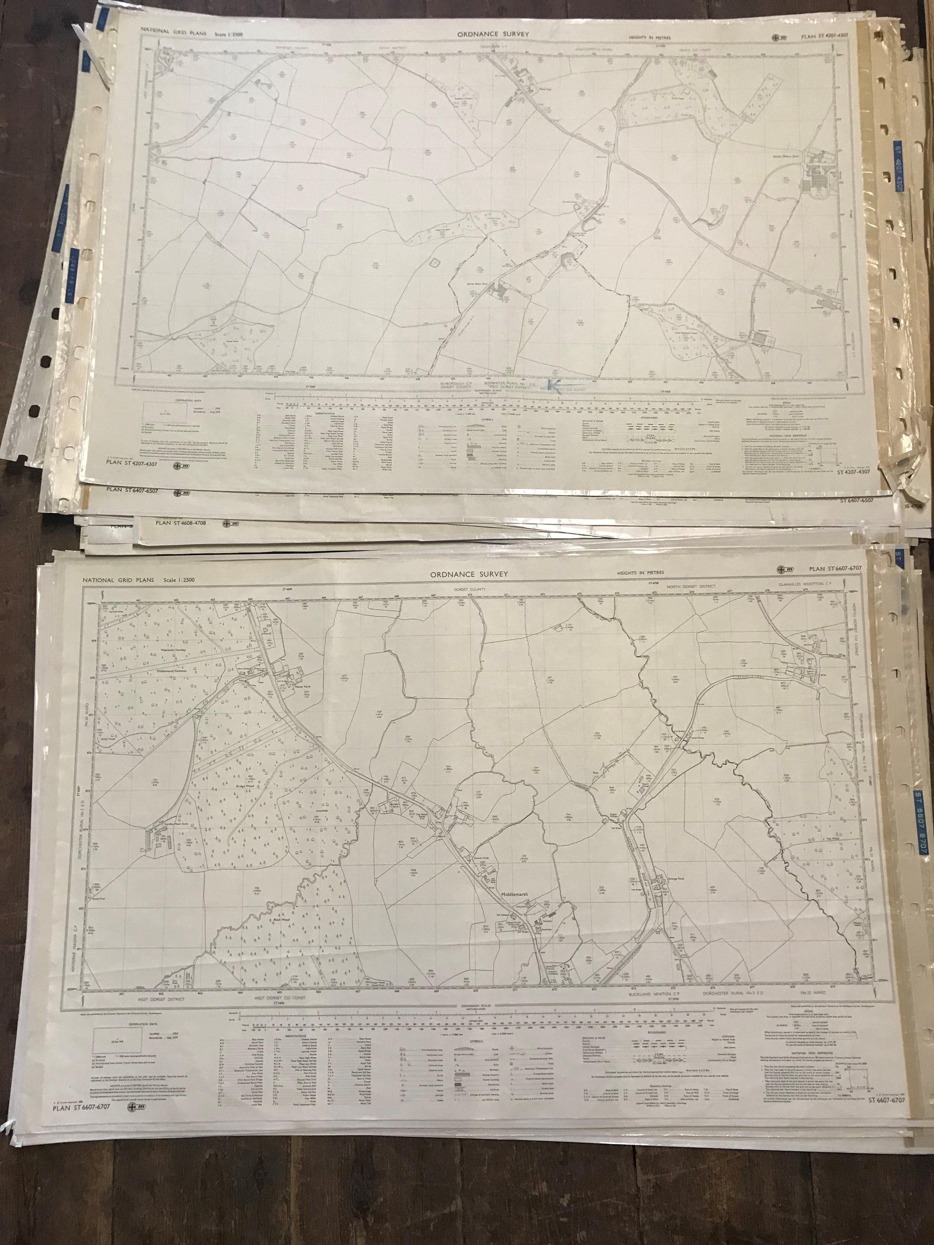 COLLECTION OF THIRTY 1:2500 ORDNANCE SURVEY MAPS covering West Quantoxhead; Watchet; Middlemarsh; - Image 3 of 17