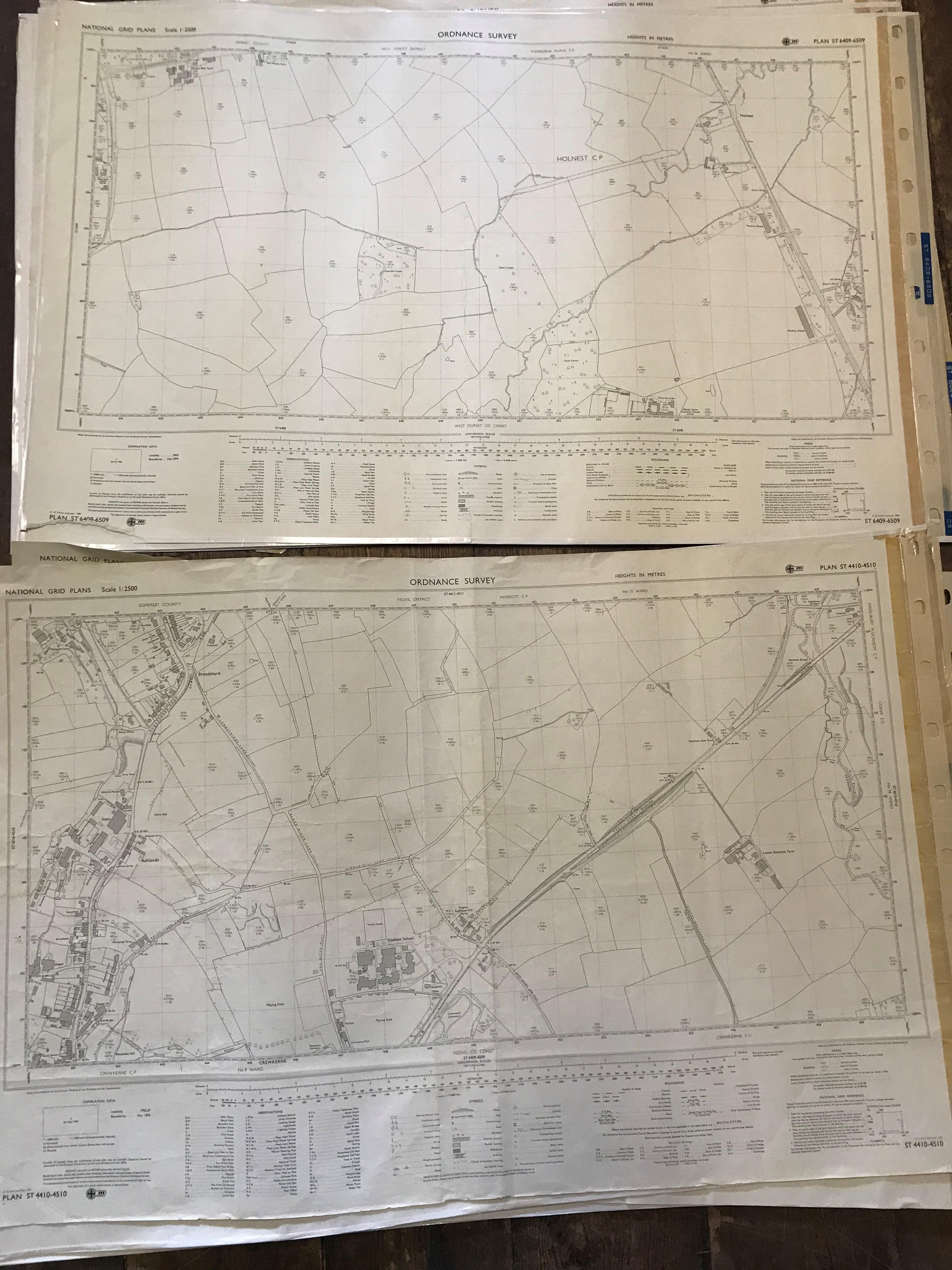 COLLECTION OF THIRTY 1:2500 ORDNANCE SURVEY MAPS covering Crewkerne; Lillington; Coker; - Image 4 of 16