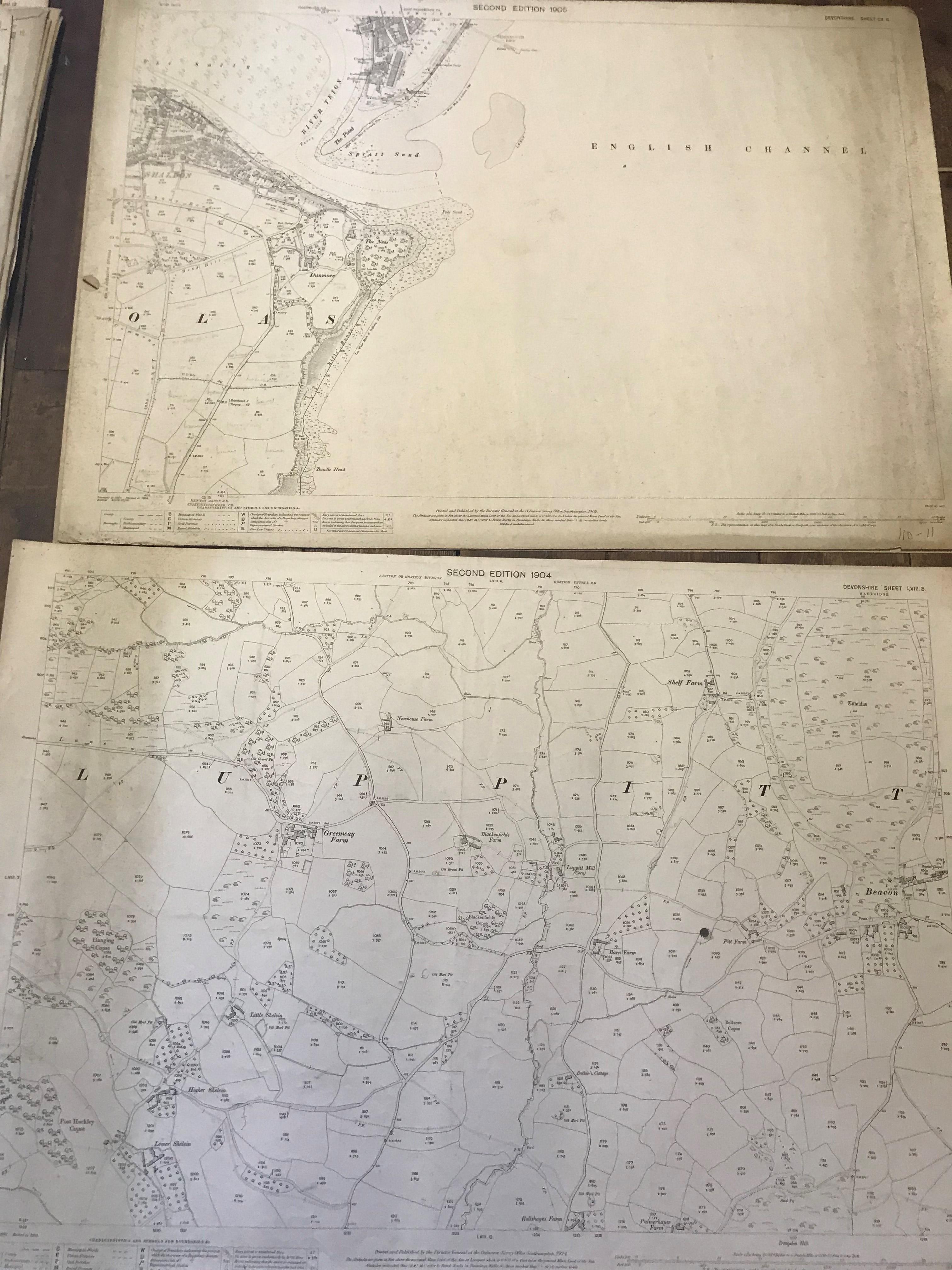 COLLECTION OF THIRTY 1:2500 ORDNANCE SURVEY MAPS covering Dunkerswell; Kennford; Luppitt; - Image 5 of 14