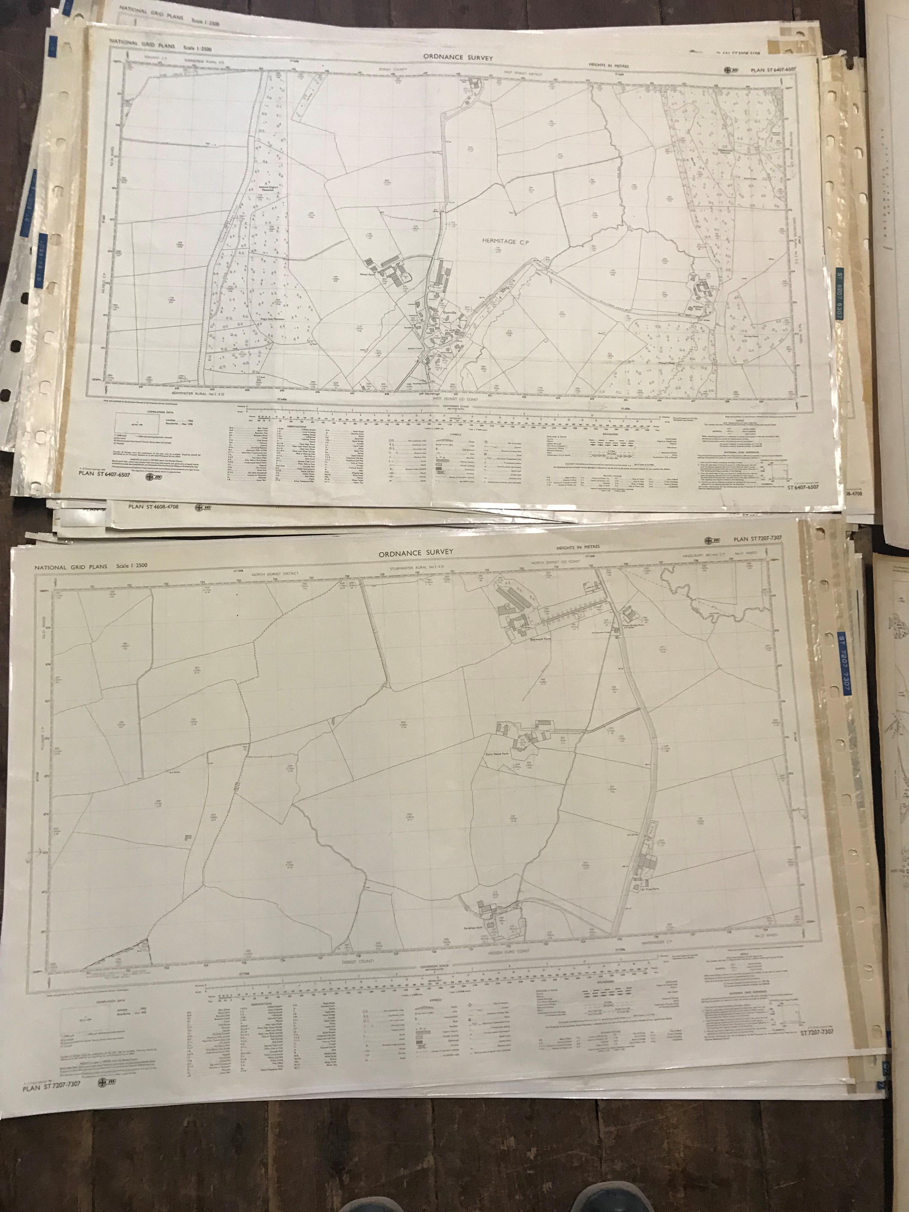 COLLECTION OF THIRTY 1:2500 ORDNANCE SURVEY MAPS covering West Quantoxhead; Watchet; Middlemarsh; - Image 5 of 17