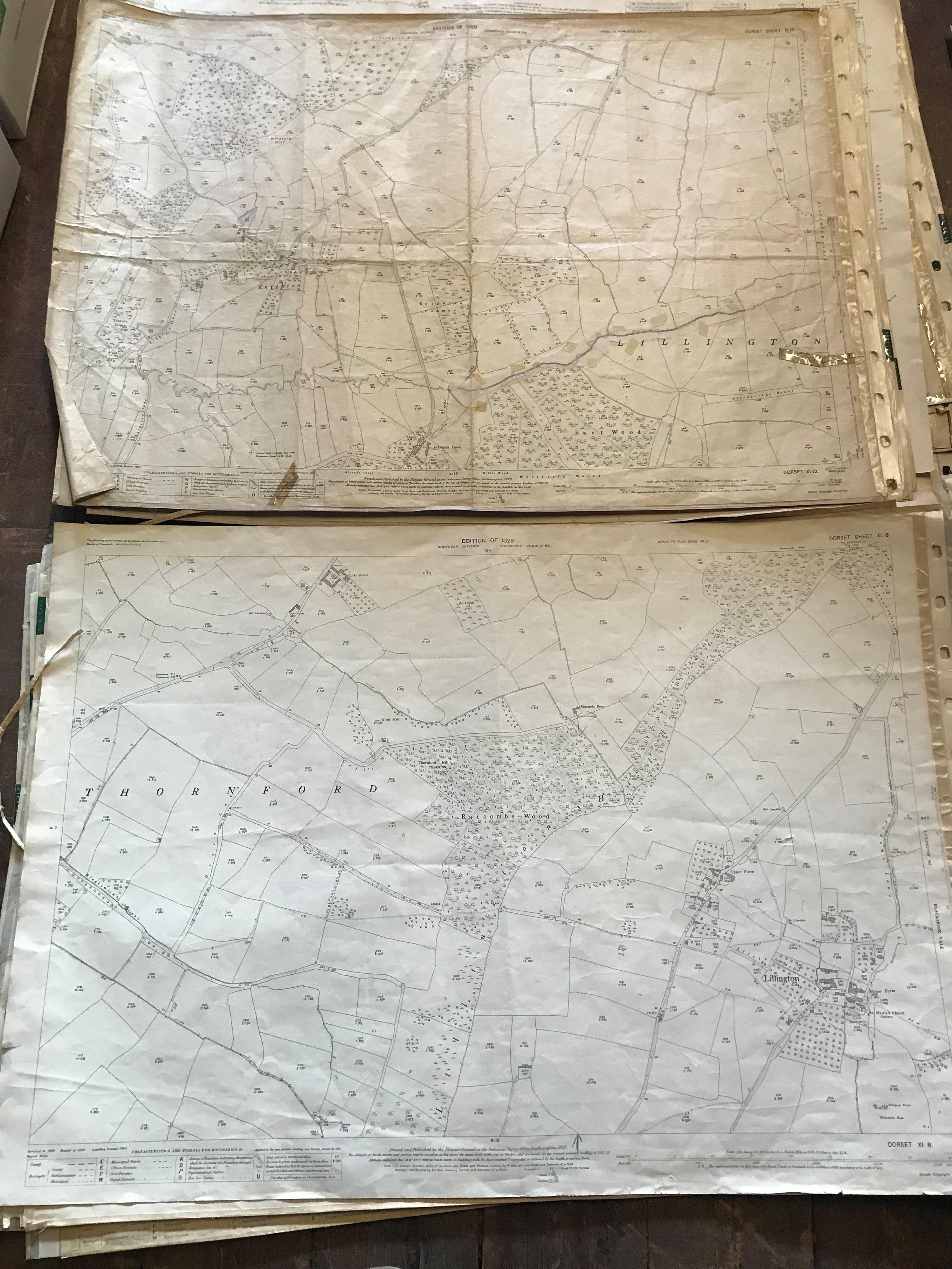 COLLECTION OF THIRTY 1:2500 ORDNANCE SURVEY MAPS covering East Orchard; Chard; Lillington & - Image 3 of 15