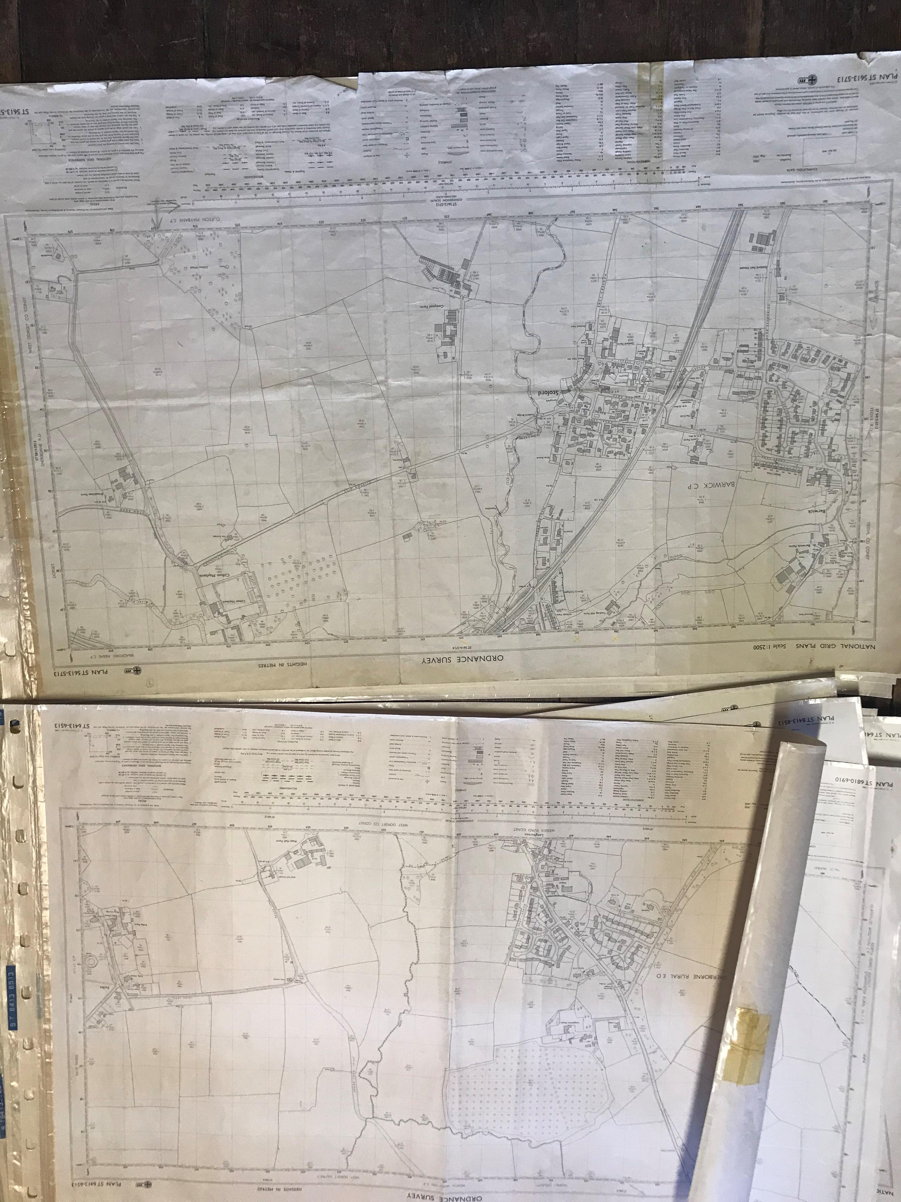 COLLECTION OF THIRTY 1:2500 ORDNANCE SURVEY MAPS covering West & Middle Chinnock; Cheddon Down; - Image 3 of 16