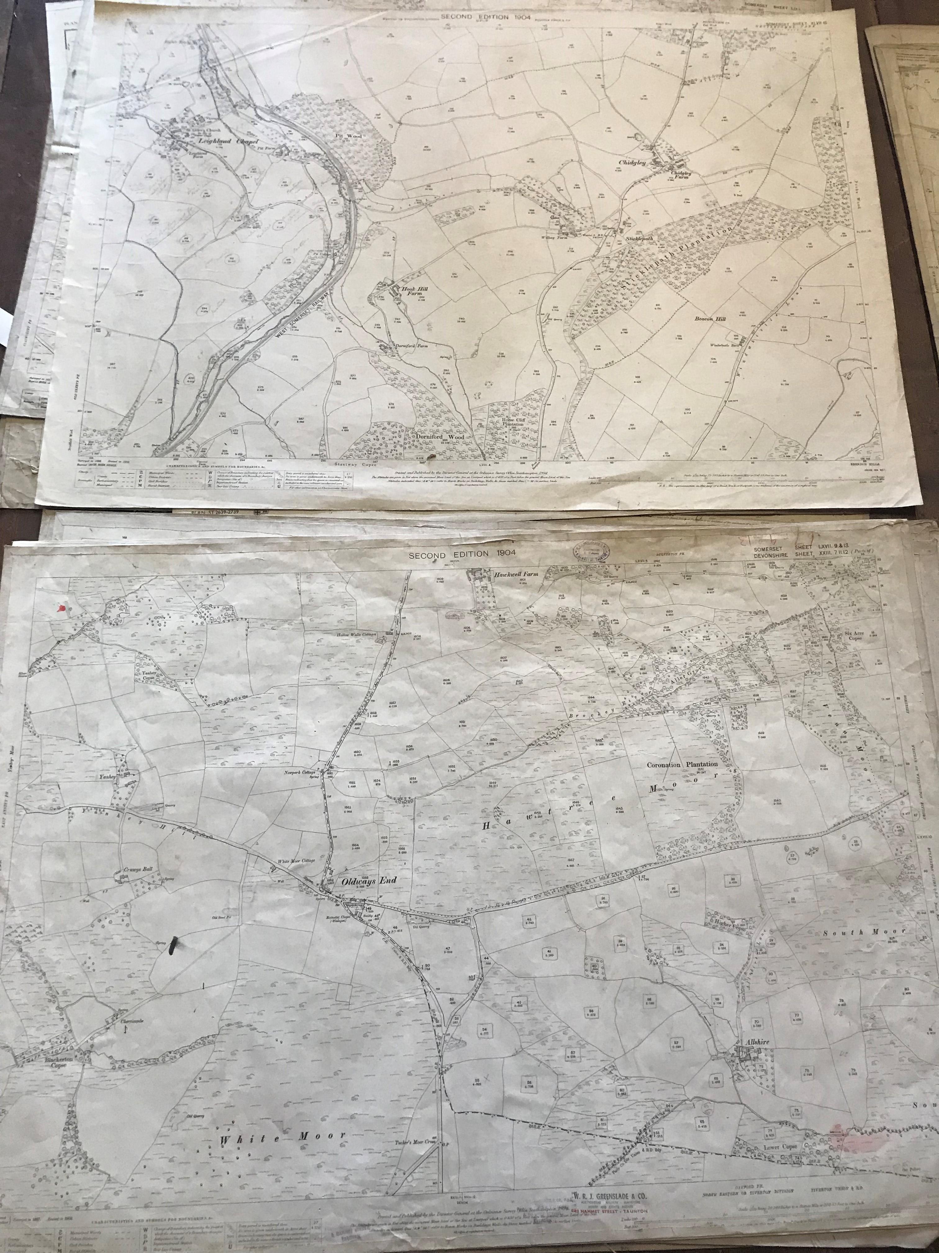 COLLECTION OF THIRTY 1:2500 ORDNANCE SURVEY MAPS covering Wincanton; Langport; North Barrow; - Image 9 of 15