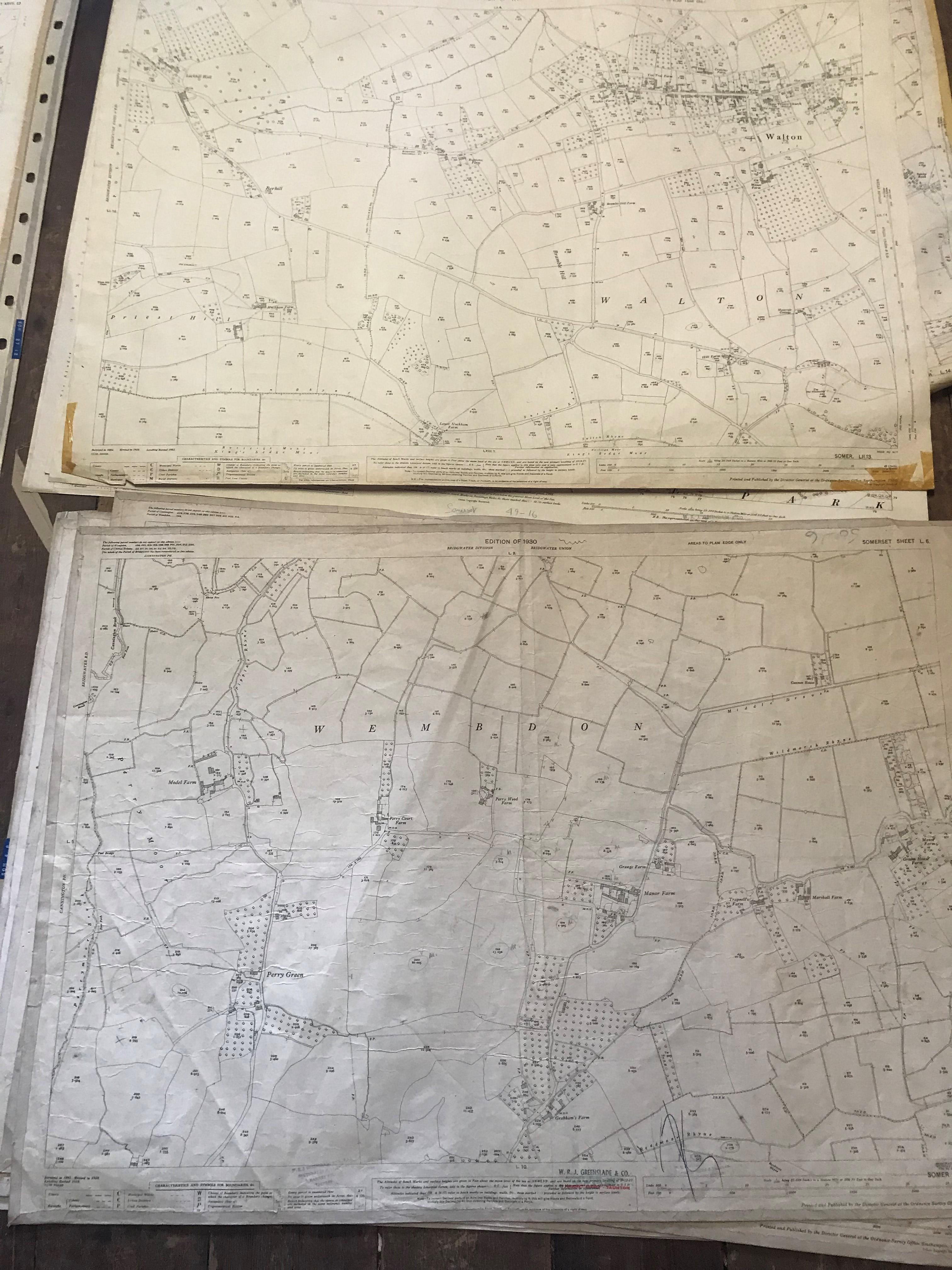 COLLECTION OF THIRTY 1:2500 ORDNANCE SURVEY MAPS covering Upper and Lower Westholme; Chewton Mendip; - Image 9 of 13