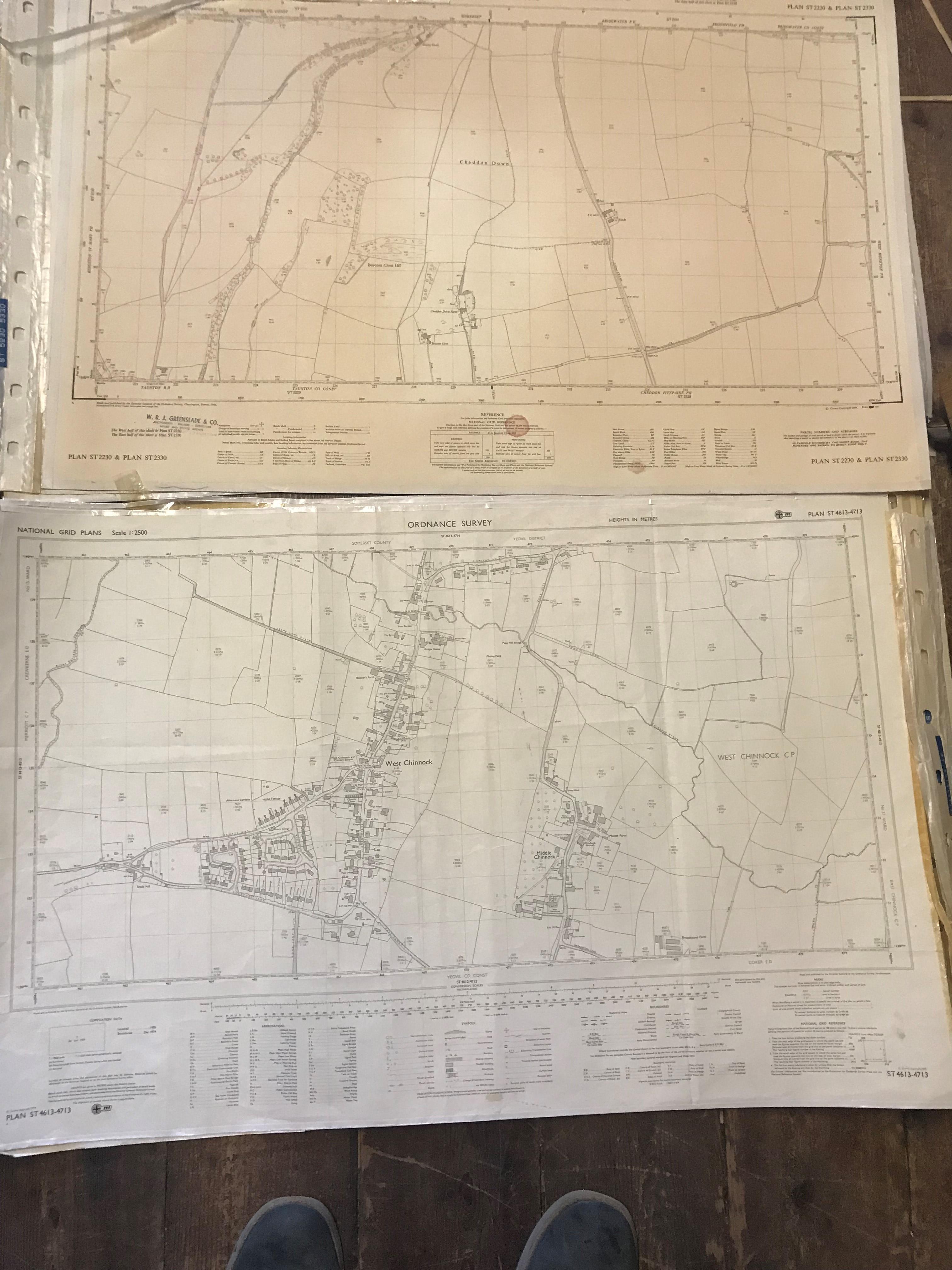 COLLECTION OF THIRTY 1:2500 ORDNANCE SURVEY MAPS covering West & Middle Chinnock; Cheddon Down; - Image 2 of 16