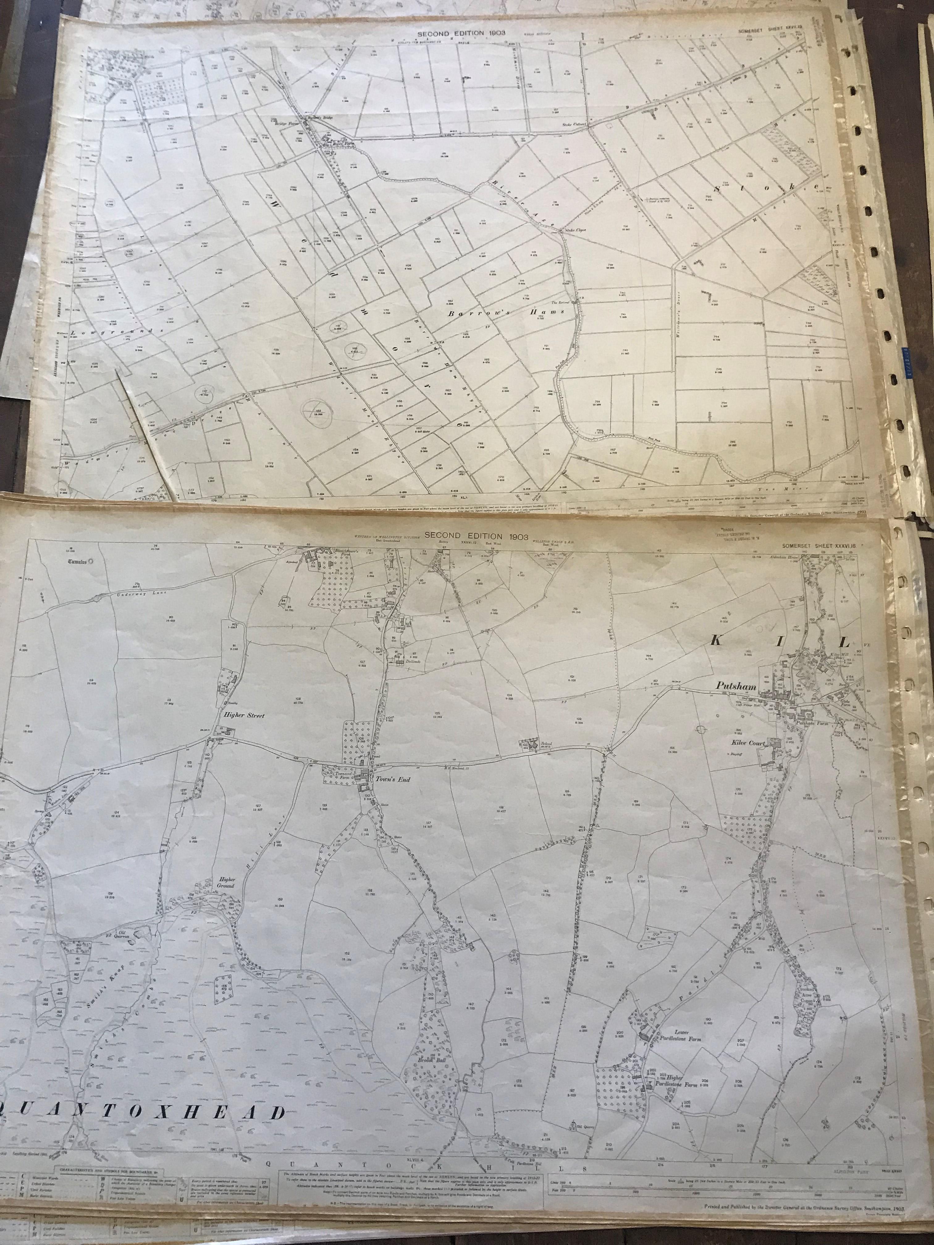 COLLECTION OF THIRTY 1:2500 ORDNANCE SURVEY MAPS covering Upper and Lower Westholme; Chewton Mendip; - Image 10 of 13