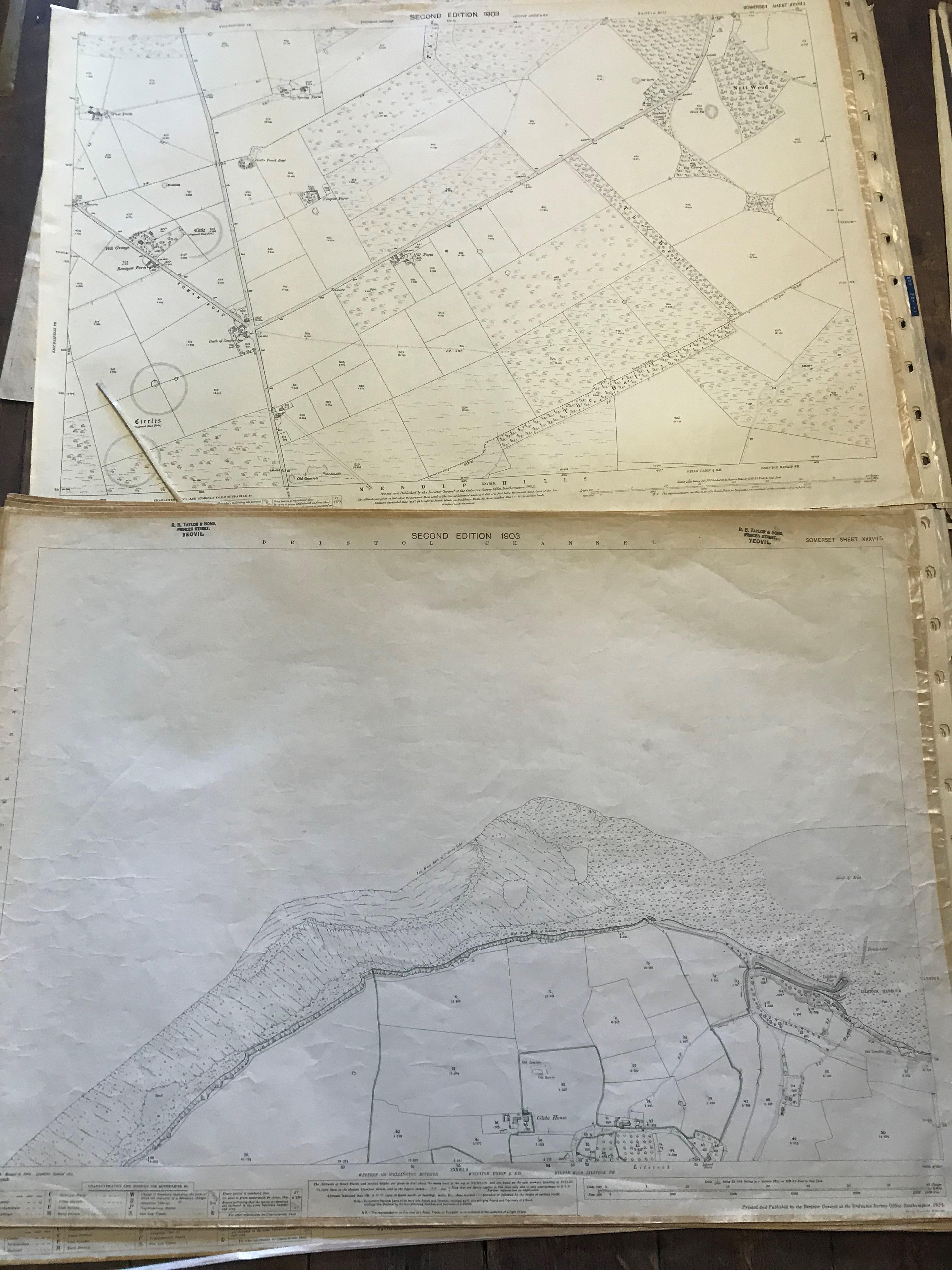 COLLECTION OF THIRTY 1:2500 ORDNANCE SURVEY MAPS covering Upper and Lower Westholme; Chewton Mendip; - Image 12 of 13