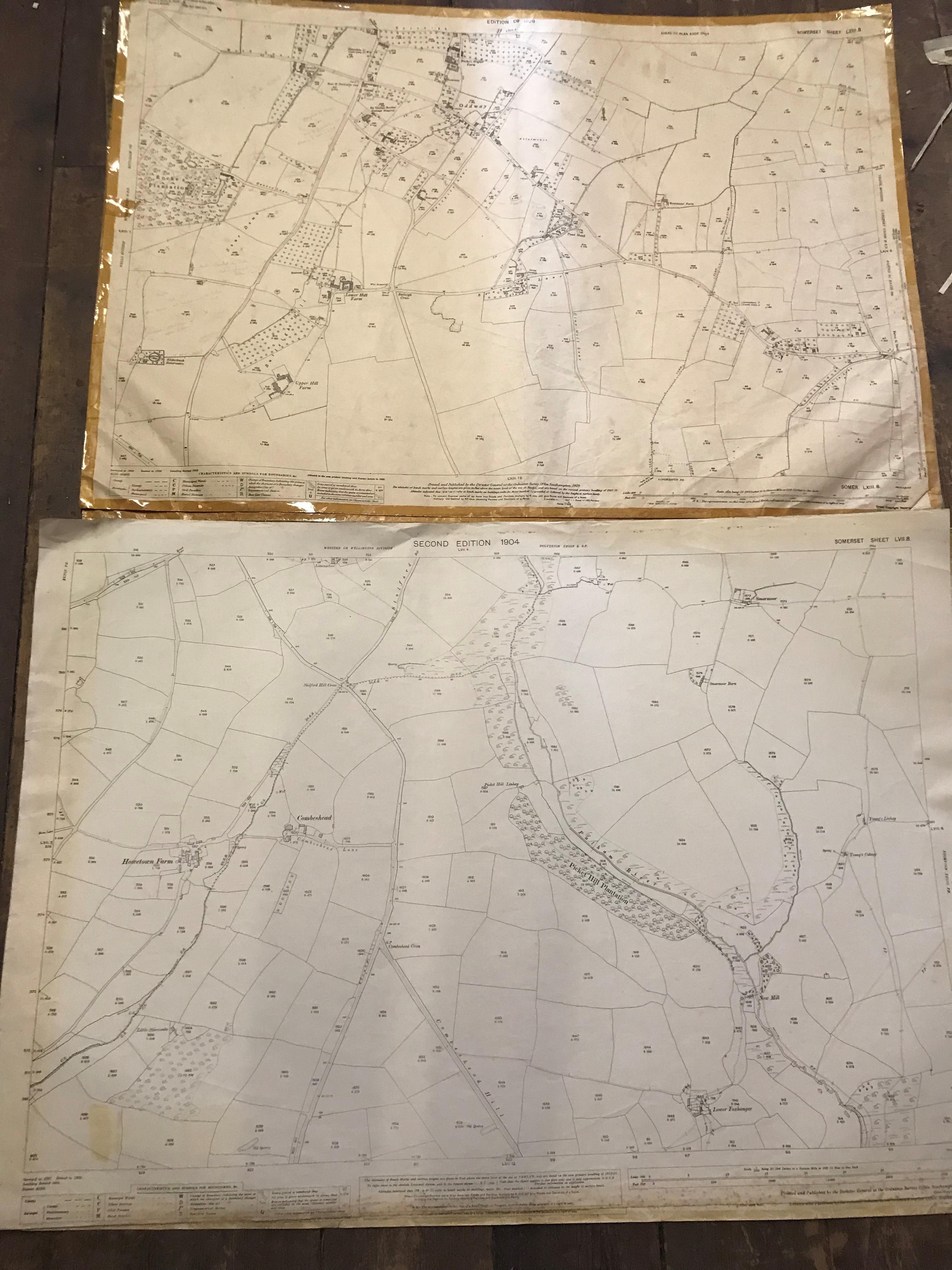 COLLECTION OF THIRTY 1:2500 ORDNANCE SURVEY MAPS covering Drimpton; Uffculme; Butleigh; Elworthy; - Image 14 of 16