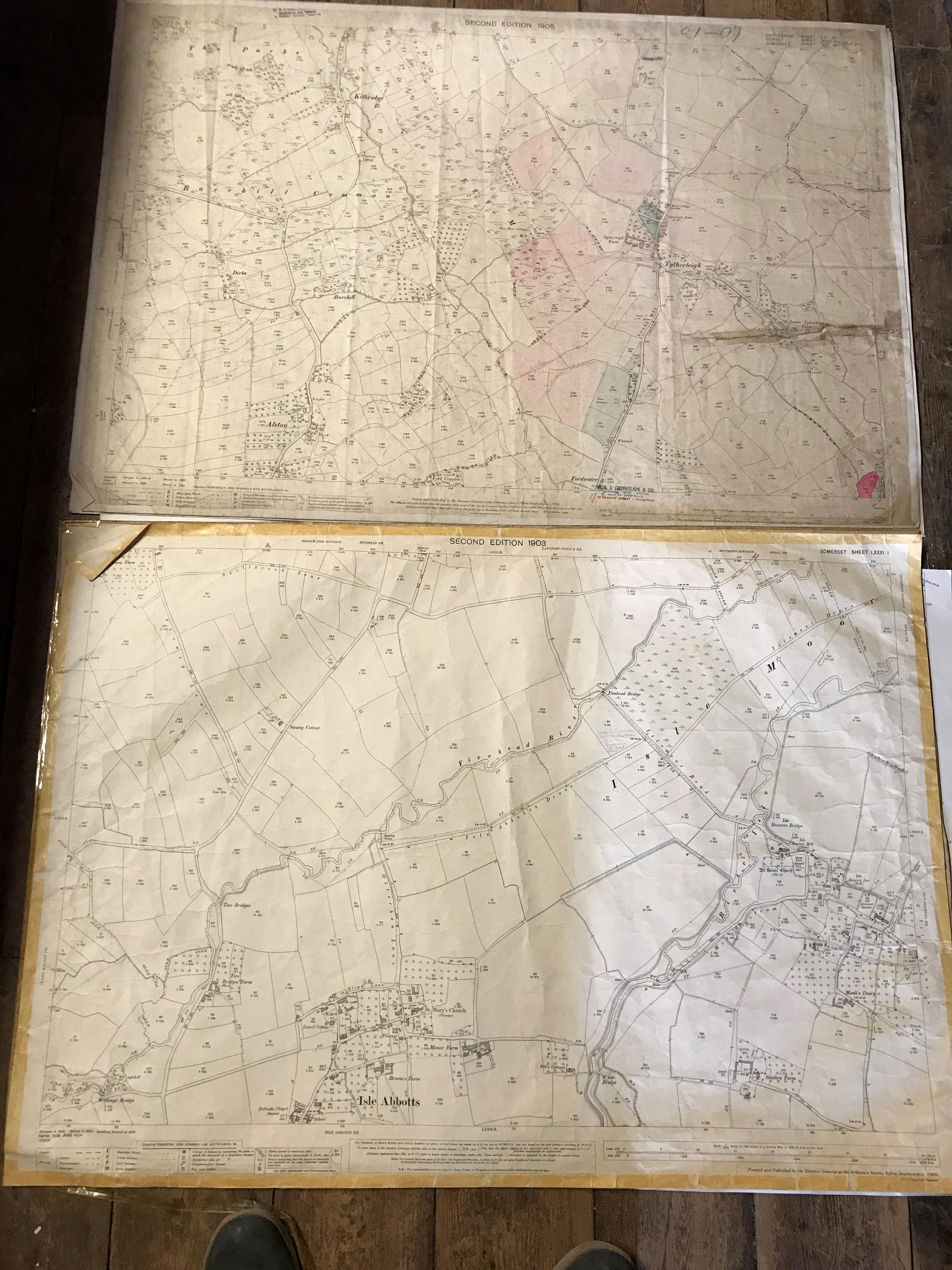 COLLECTION OF THIRTY 1:2500 ORDNANCE SURVEY MAPS covering Chardstock, Hook & Brockfield; West - Image 14 of 15