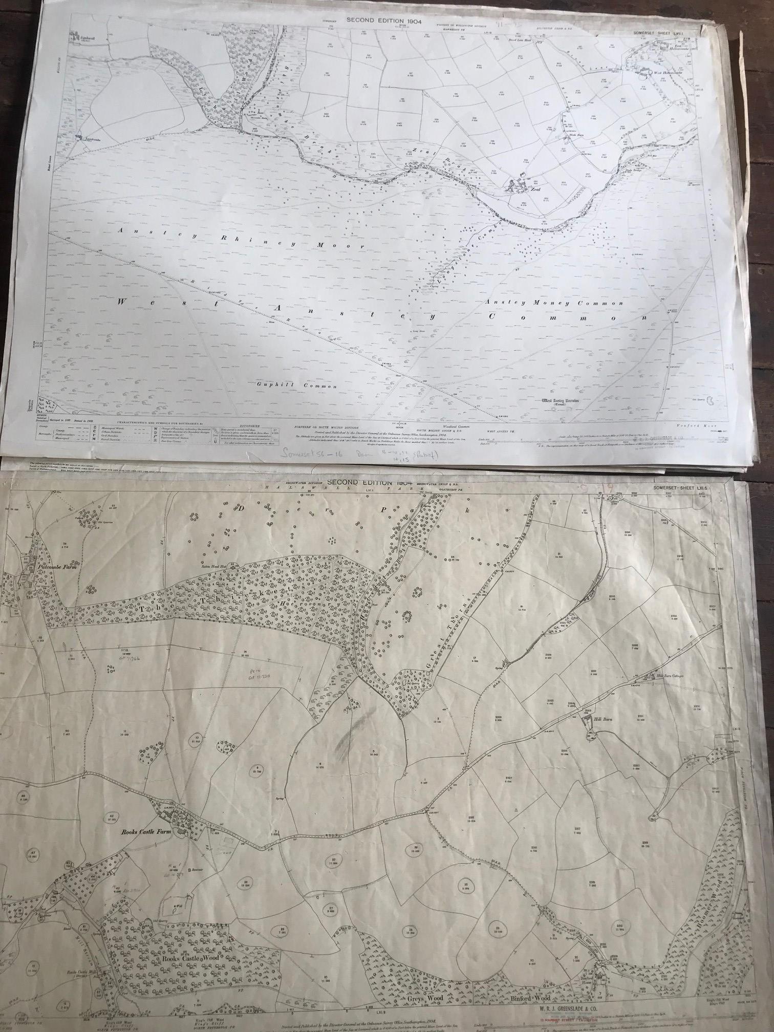 COLLECTION OF THIRTY 1:2500 ORDNANCE SURVEY MAPS covering Raddington; East Combe and Combe Florey; - Image 11 of 16