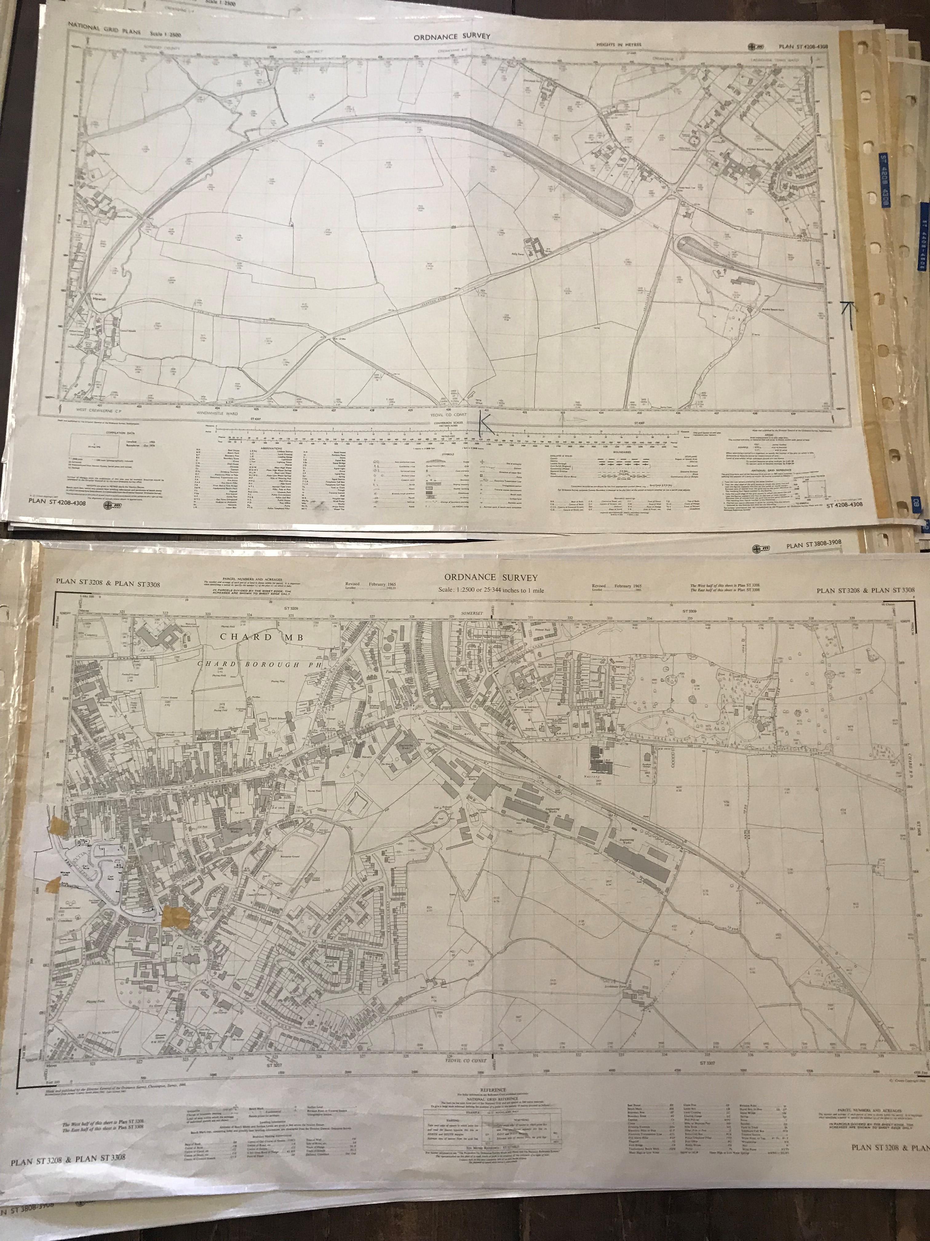 COLLECTION OF THIRTY 1:2500 ORDNANCE SURVEY MAPS covering Chard & Crewkerne; Haselbury Puknett; - Image 2 of 15
